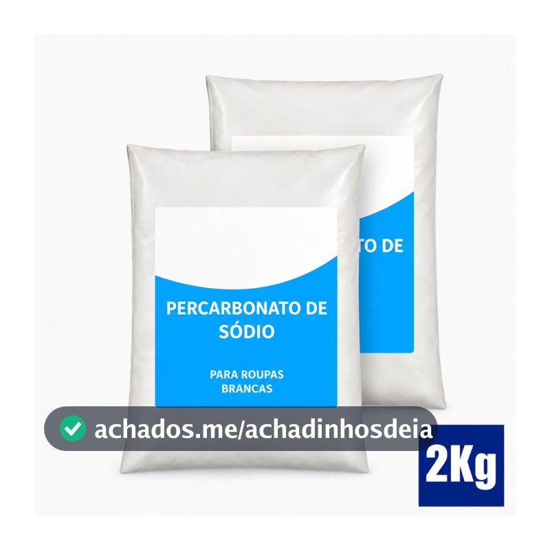 Percarbonato de Sódio 100% Puro Limpeza em Geral Tira Manchas Roupas Brancas 500g/1kg/2kg