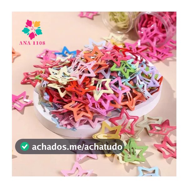 ANA1108 KIT Clipe de Cabelo Estrela Dopamina Presilhas Coloridas Antiderrapantes/Grampo Fofo
