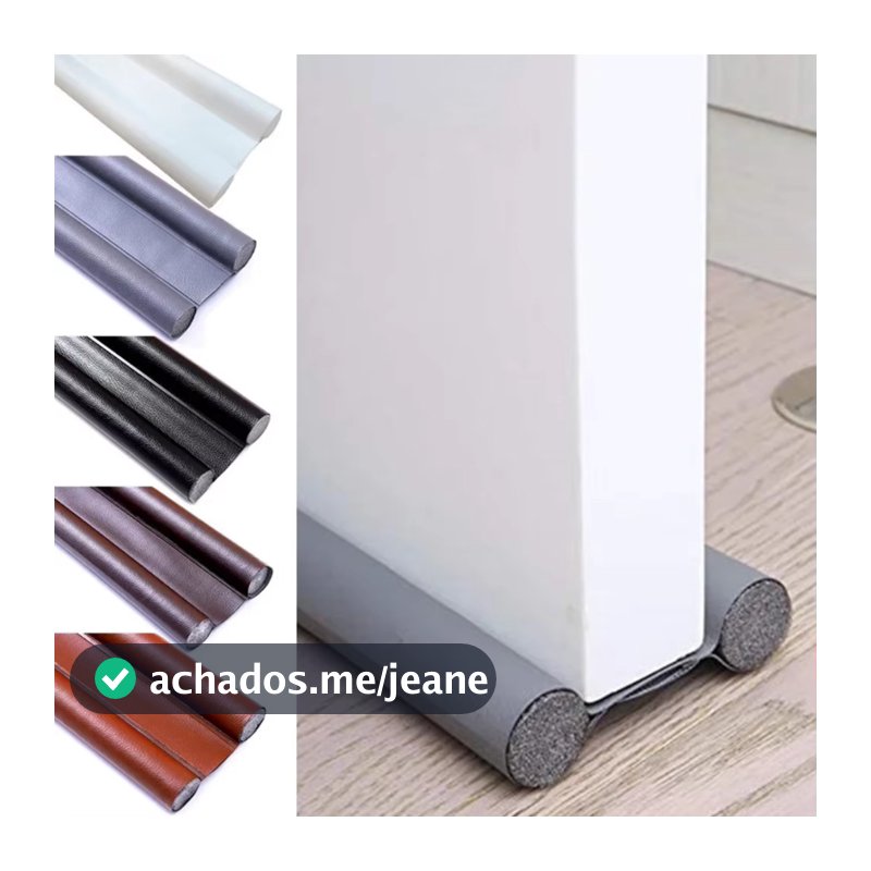 Kit Veda Protetor Porta 80cm 90cm Ajustável Impermeável Anti Insetos Sujeira Preto Marrom Cinza