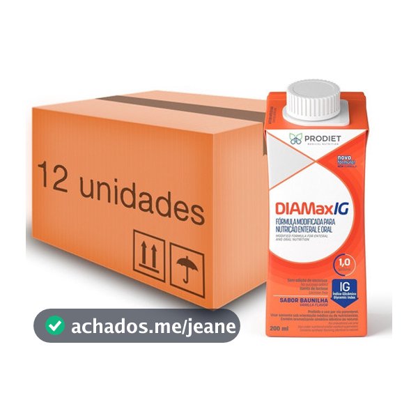 Diamax Ig 200ml Nutrição Enteral e Oral - Prodiet - Kit Com 12 Unidades