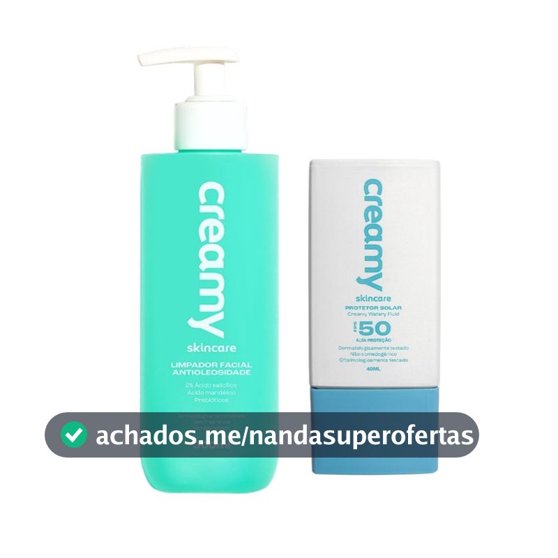 Kit Duo Protetor Solar Watery Fluid FPS 50 + Limpador Antioleosidade