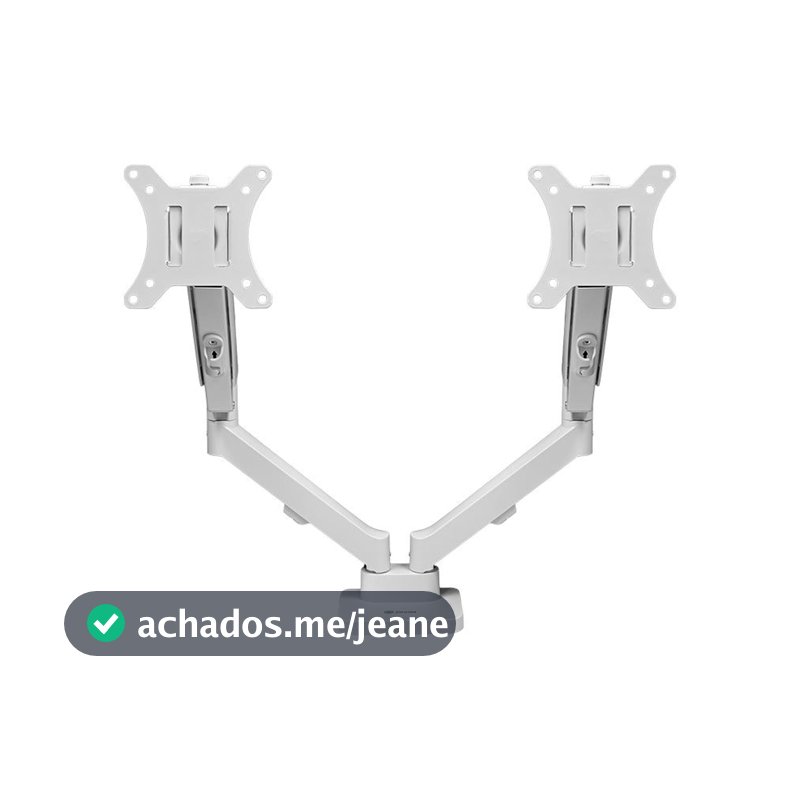 Suporte Articulado Para 2 Monitores 13 a 32 Pistão a Gás Zinnia Nimbo 210 Branco