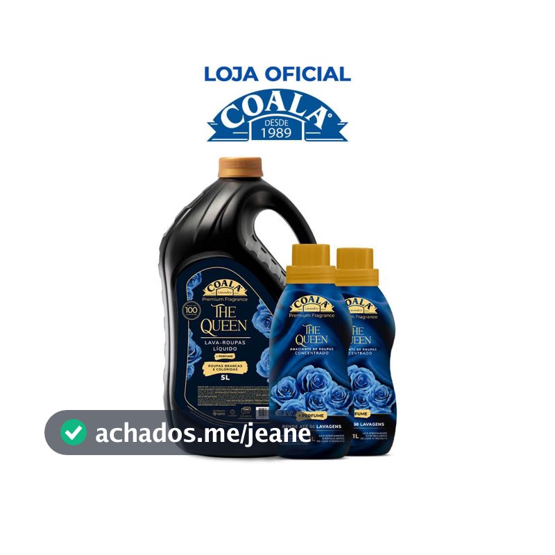 Kit Coala Laundry 1 Lava Roupas 5L + 2 Amaciantes - The Queen