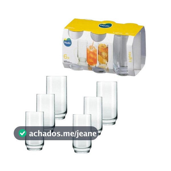 Conjunto 6 Copos Lights Nadir 300ml Cor Transparente Transparente
