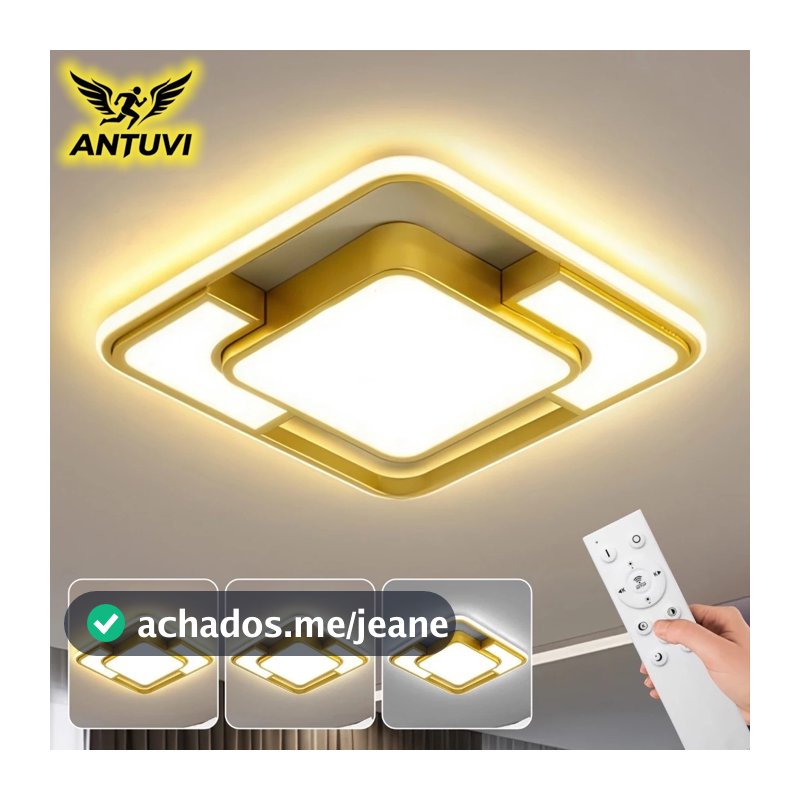 Lustre Moderno Pendente Led Quarto 3 Em 1 C/remote Bivolt 110/220v
