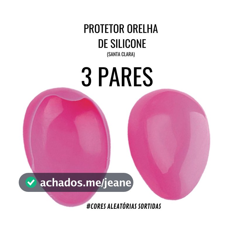3 Pares De Protetor De Orelha De Cabeleireira De Silicone Flexível Da Santa Clara
