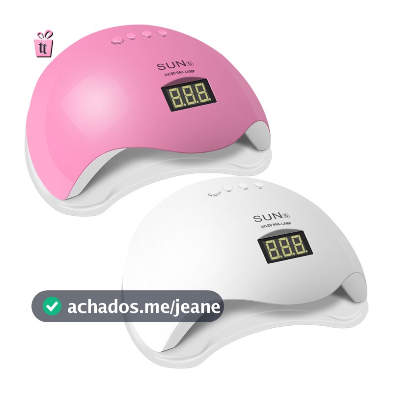 Cabine Estufa De Unha Sun 5 Digital 48w Bivolt 24 leds Uv Para Unhas Gel Acrígel