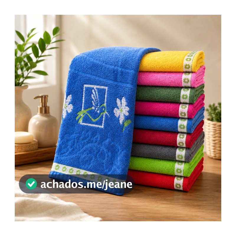 Jogo Kit 4 Toalhas De Banho Grande Grossa Macia 100% Algodão 75x150 Gigante Alta Absorção Toalha Feminina Bordada Banhão
