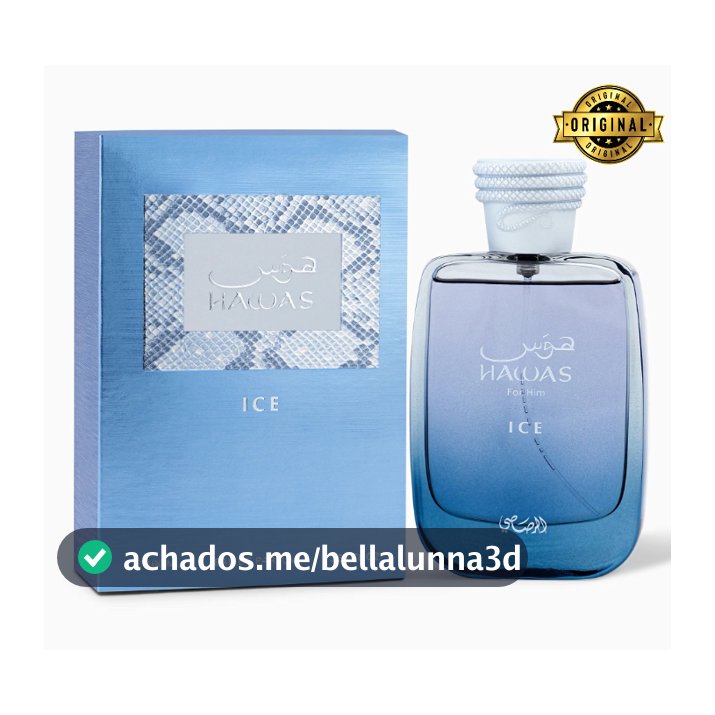 Perfume Hawas Ice Cream Rasasi EDP 100ml Original Lacrado Fixação Forte e Aroma Doce Refrescante Envio imediato