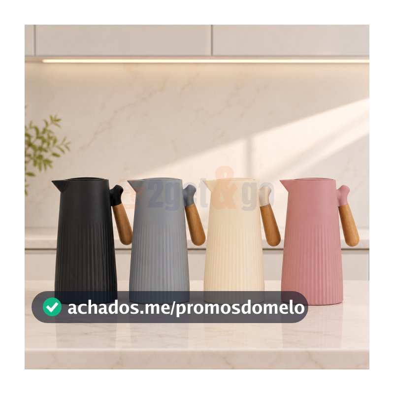 Garrafa Témica Nórdica 1L Café Chá Cabo de Madeira Premium Hermética