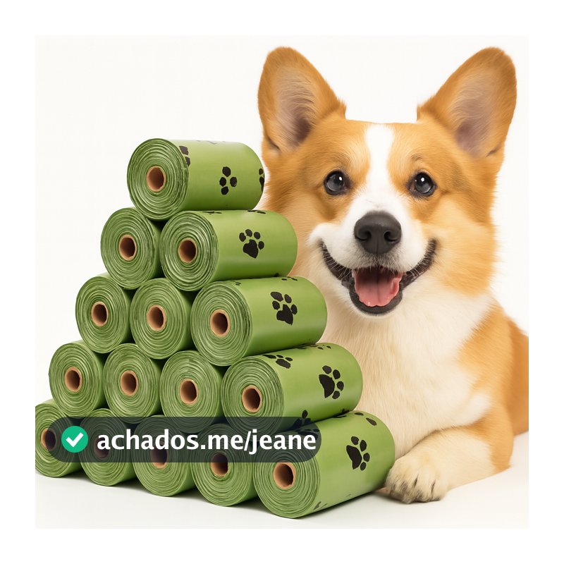 Kit Rolinhos Biodegradavel Cata Caca Saquinhos Refil de Lixo Para Coco Pet Gato Cachorro Higiênico Sacolas Prático