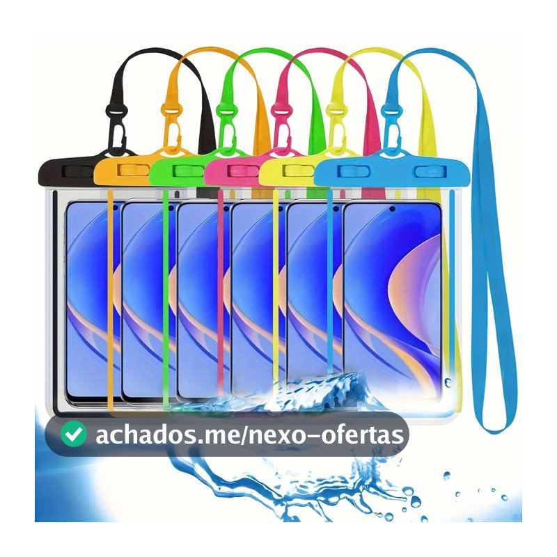 2/5/10 Pcs Capa Celular Bolsa Case A Prova D'água Transparente Cor Universal Praia Piscina Viajar Promoção