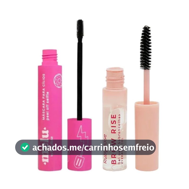 Conjunto Máscara de Cílios + Gel Fixador de Sobrancelhas Transparente