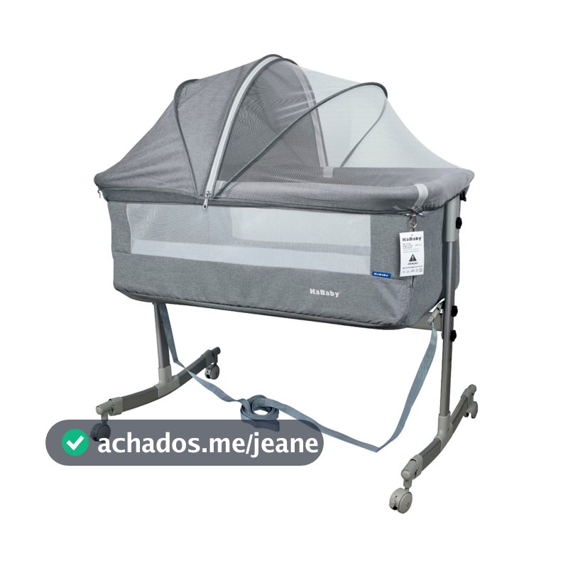 Berço de Bebê Co-Bed Portátil Acopla Na Cama Com Mosquiteiro Balanço Colchão Cinta Modelo Resistente - Kababy