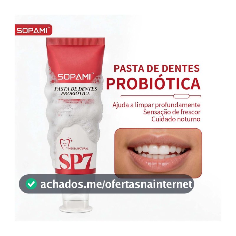 SOPAMI SP7 Pro Creme Dental Menta 120g - Dentes Limpos HáLito Fresco Adequado para período noturno - 1/2/3tubos