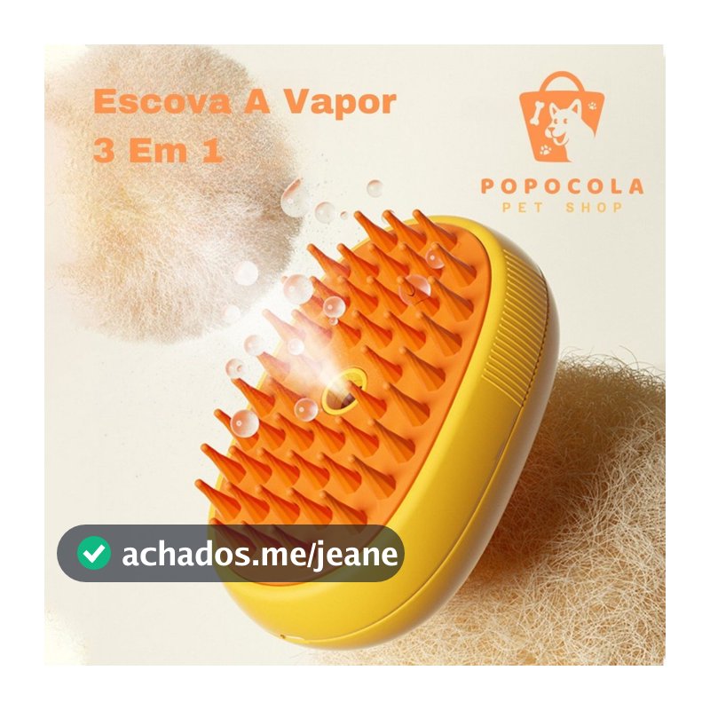 Escova Para Gatos E Cães A Vapor 3 Em 1 Pente Steam-Autolimpante Escova Vaporizador Pente de Remoção