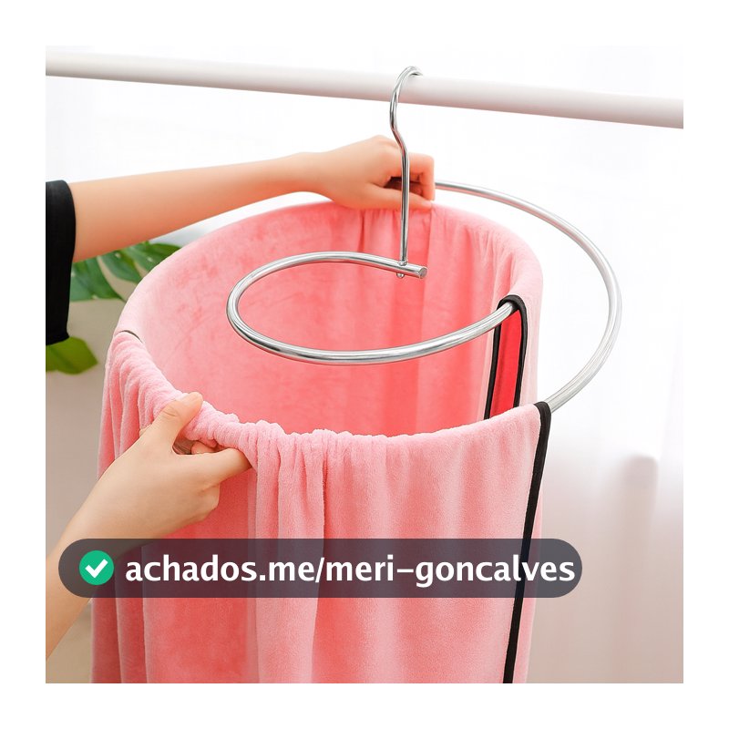 Varal Espiral Inox Secagem Fácil Cabide Redondo Para Lençol