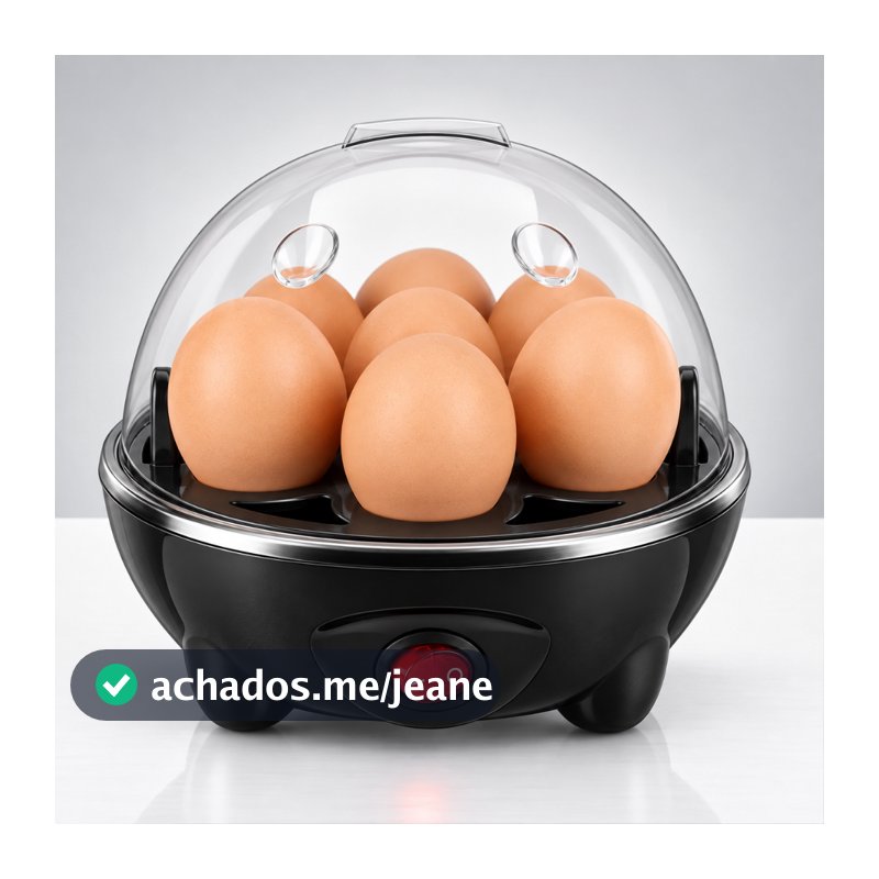 Cozedor de Ovos Eletrico Aparelho de cozimento a vapor EPS-1258 Epsilon desligamento automático Portátil Cor Preto