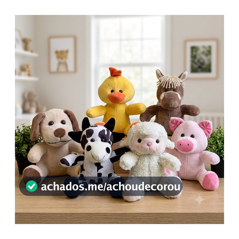 Bicho De Pelúcia Fazendinha Antialérgica - 1 Unidade