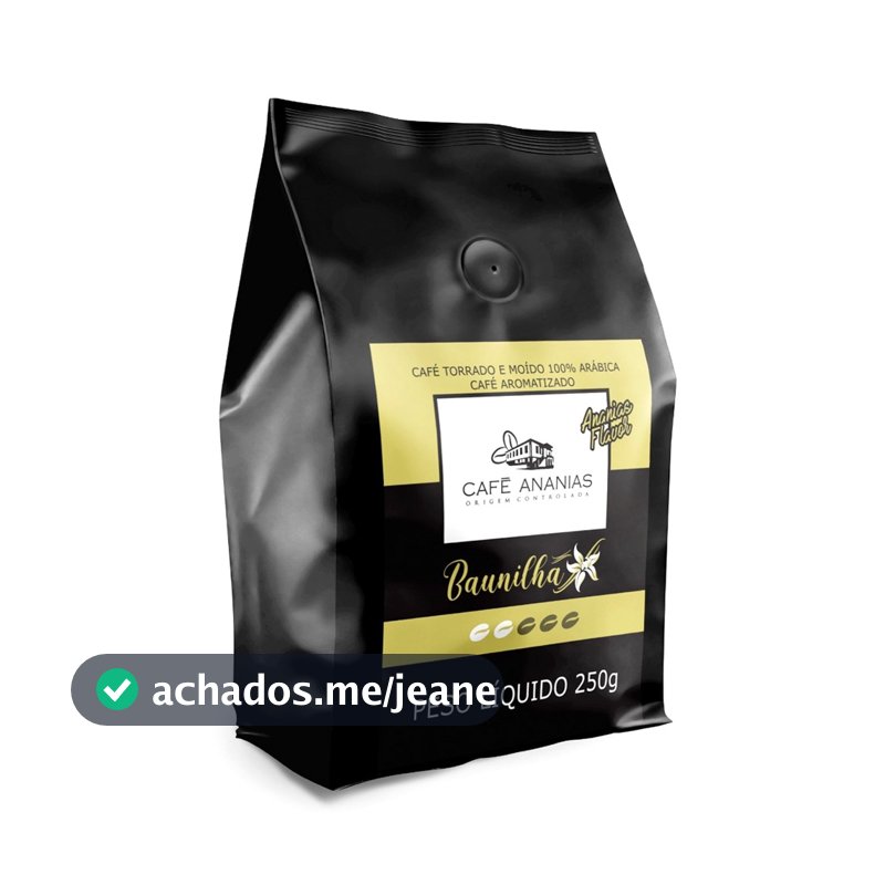 Café Ananias 100% arábica em pó para coador aroma baunilha com 250 gramas