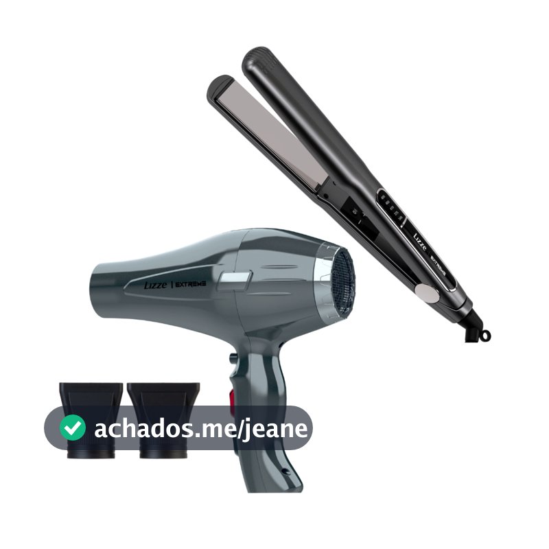 KIT Lizze Chapinha De Cabelo Profissional 480 Extreme + Secador De Cabelo Profissional Lizze Extreme