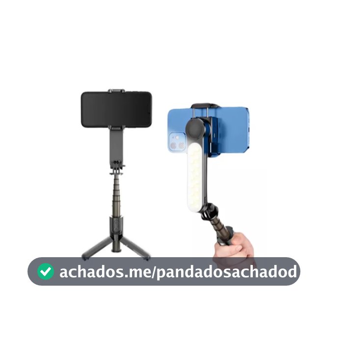 Estabilizador Gimbal Com Led Smartphone Bluetooth Tripé L09