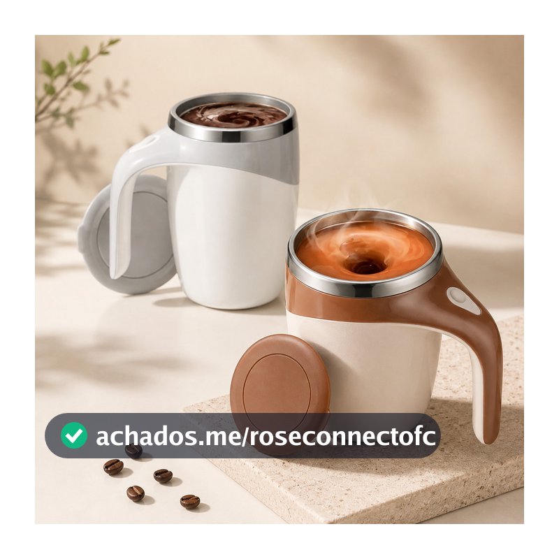 Caneca Misturadora Automática Elétrica USB Bateria Recarregável Mixer Café 380ml