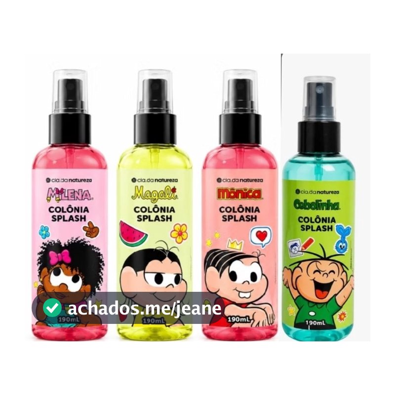 Splash Betulla turma da Mônica nova Embalagem 190ml