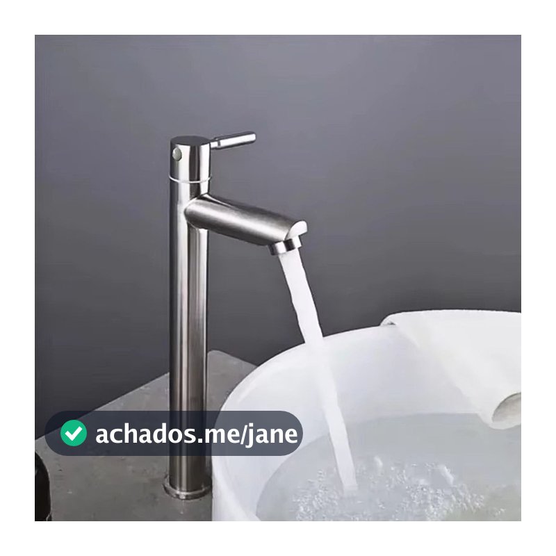 Torneira Banheiro 1/4 Volta Inox 304 Alta Luxo Banheiro