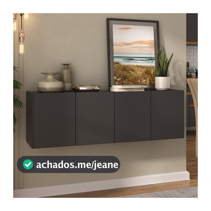 Aparador Buffet Suspenso 4 Portas Multimóveis MP8002