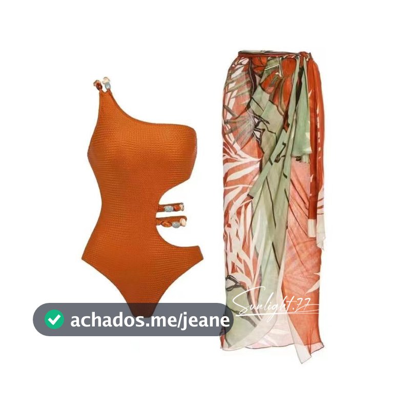 Maiô feminino biquíni Um fato de banho, fato de banho para mulheres, cintura vazia com fato de banho