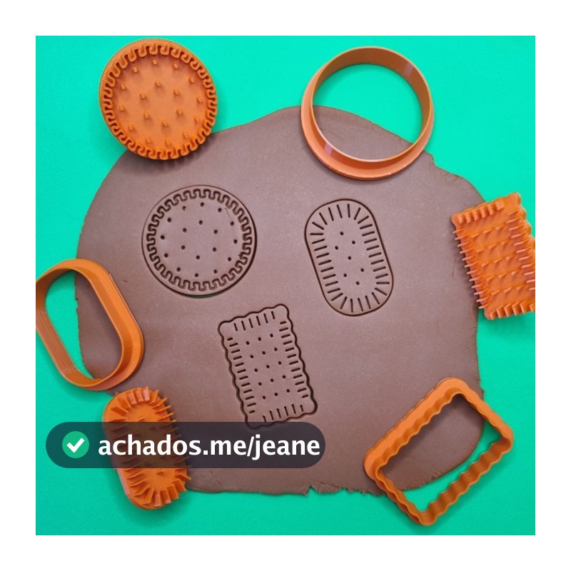 Cortador de Biscoito Tipo Maizena Antiga Moldes para Bolachas Caseiras e Massas Doces