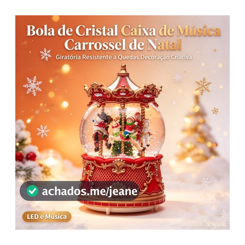 2027 Novo Estilo Antiderrapante Carrossels De Natal Bola De Cristal Caixa De Música Criativa Decoração De Férias