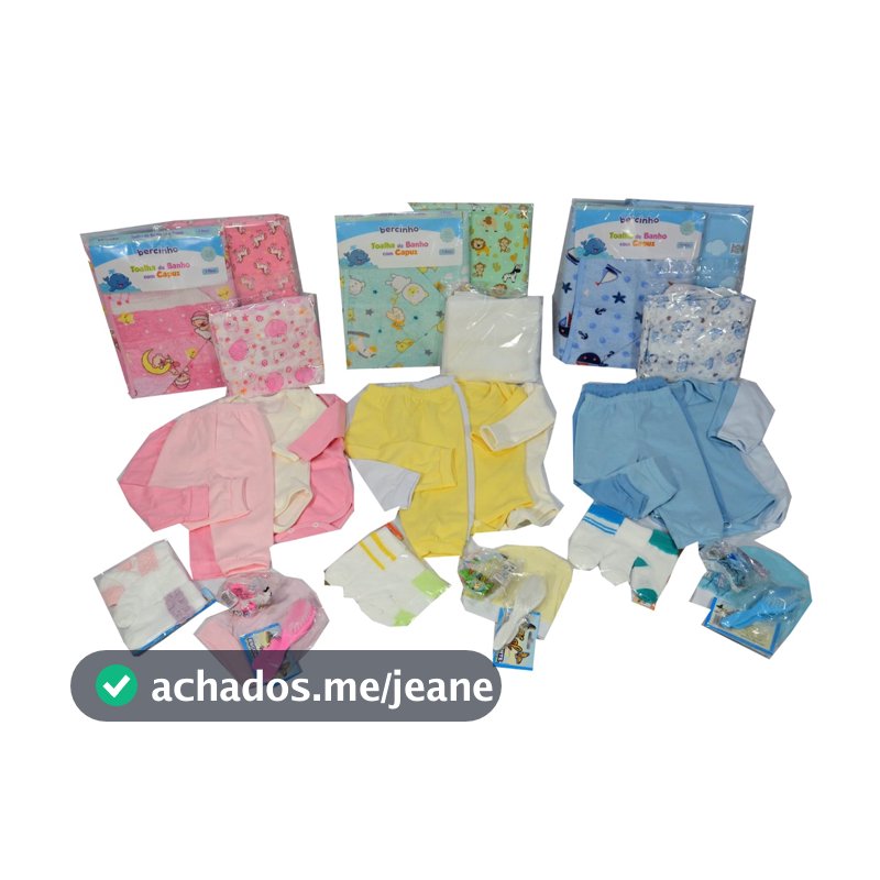 Kit Enxoval 18 Peças Bebe Maternidade com Roupas