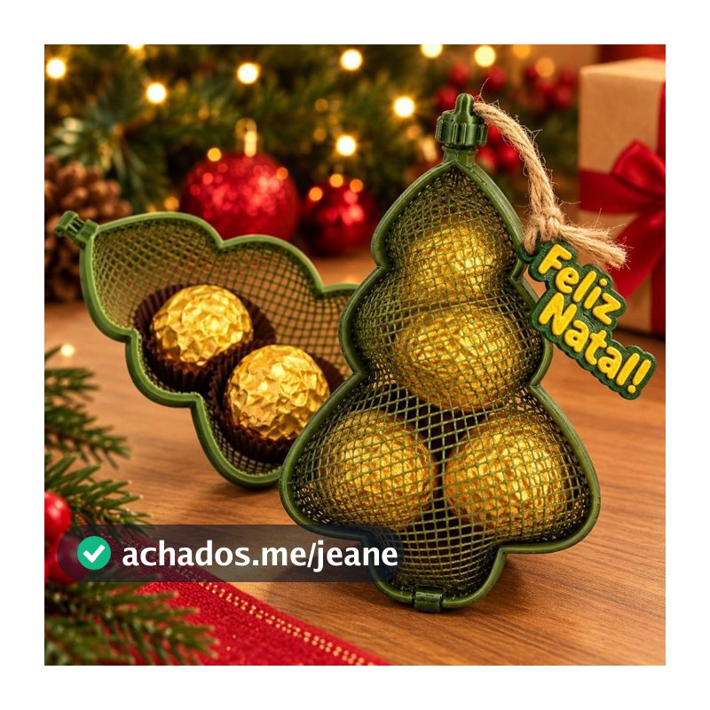 Lembrancinha Natalina Porta Doces Bombons Mini Objetos Árvore de Natal Personalizada Brindes