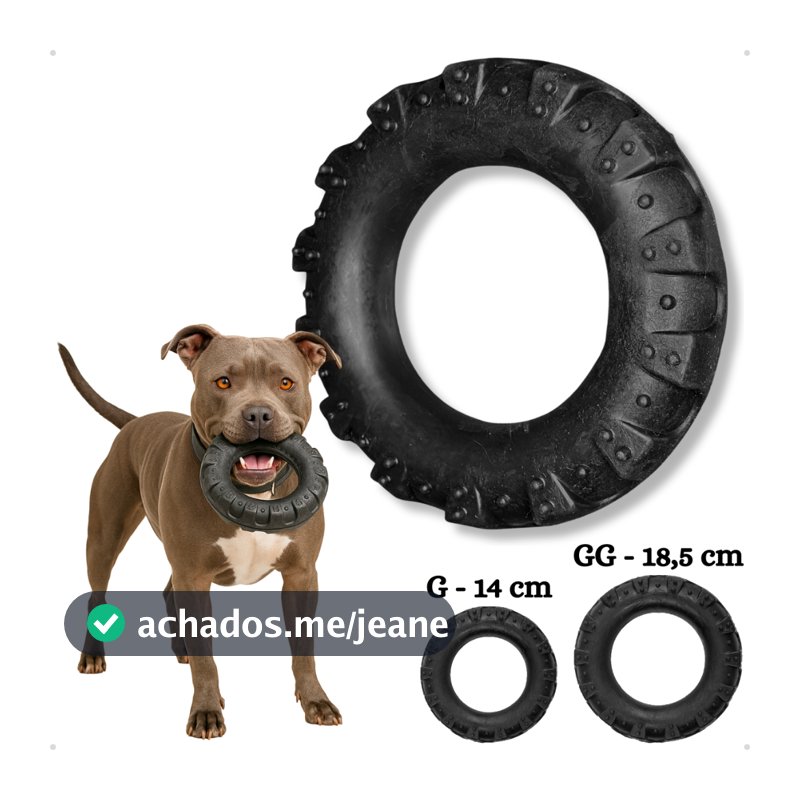 Brinquedo para Cachorro Mordedor Pneu de Borracha Resistente Off-Road - Envio Imediato