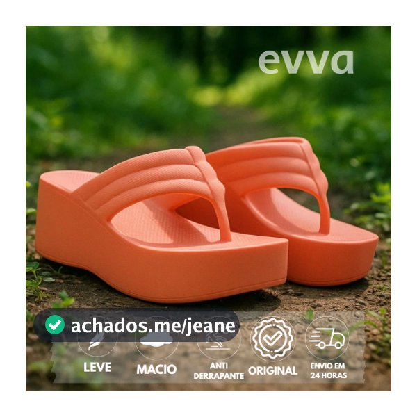 Chinelo Feminino Plataforma Salto Super Leve e Macio em EVA