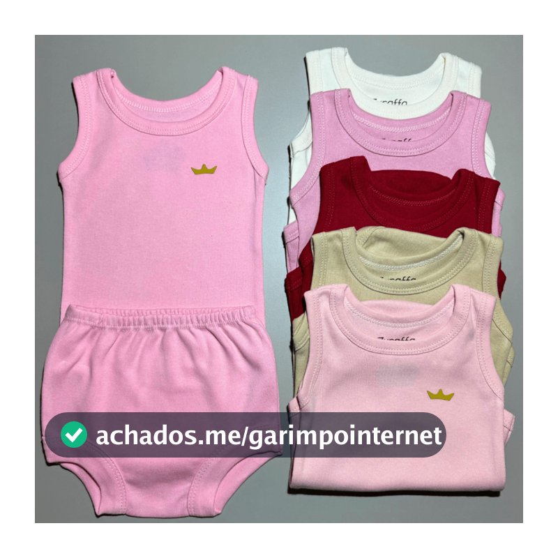 Kit 6 Peças Body Regata Tapa Fralda Algodao Feminino Masculino Liso Verão 3 Body 3 Tapa Fralda Verão