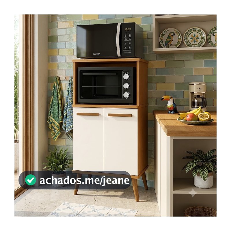 Paneleiro Torre Quente Cozinha Lisboa Para Microondas e Forno 2 Portas Multiuso Resistente