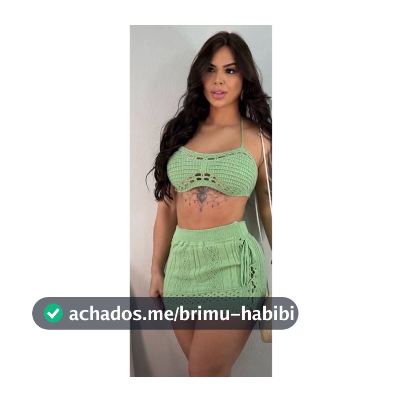 co Conjunto Crochê Feminino Verde Pistache Top E Mini Saia Com Amarração Lateral Verão Praia