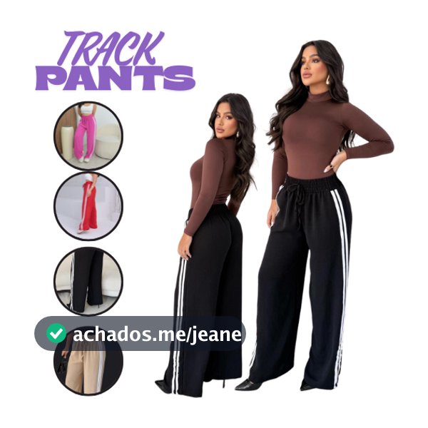 Calça Pantalona duna com listras laterias TrackPants