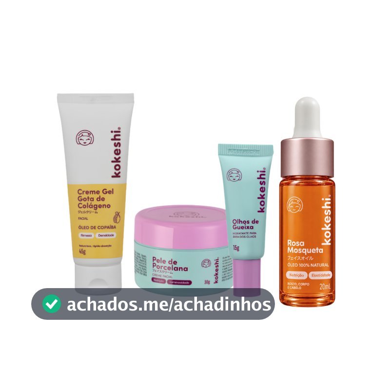 Kit Renovadores Gota de Colágeno e Rosa Mosqueta Kokeshi