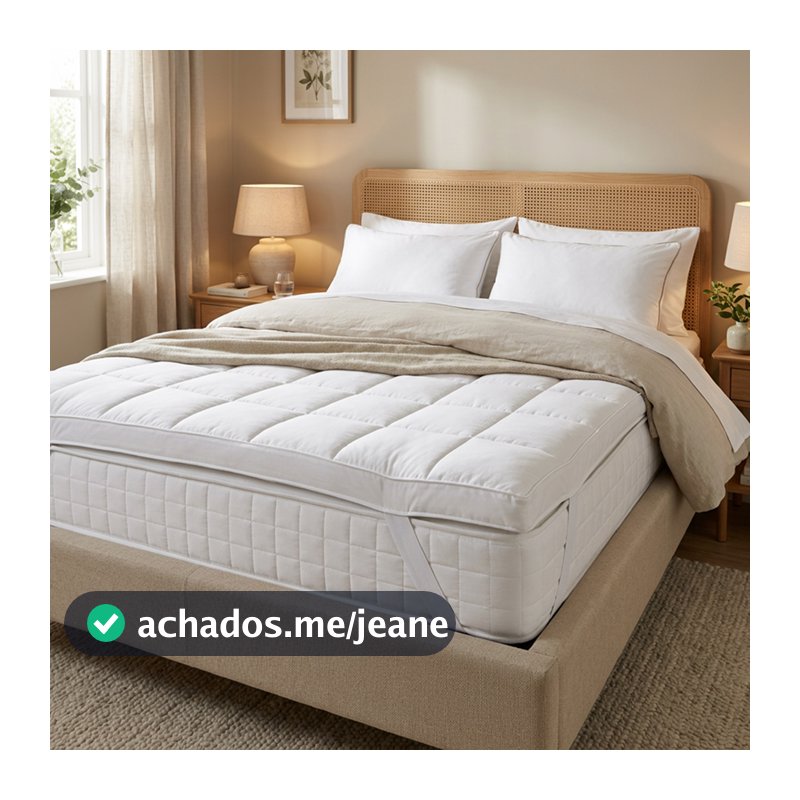 Pillow Top Ortobom 5cm 200 Fios 100% Algodão Extra Conforto Hipoalérgico Solteiro Casal Queen King