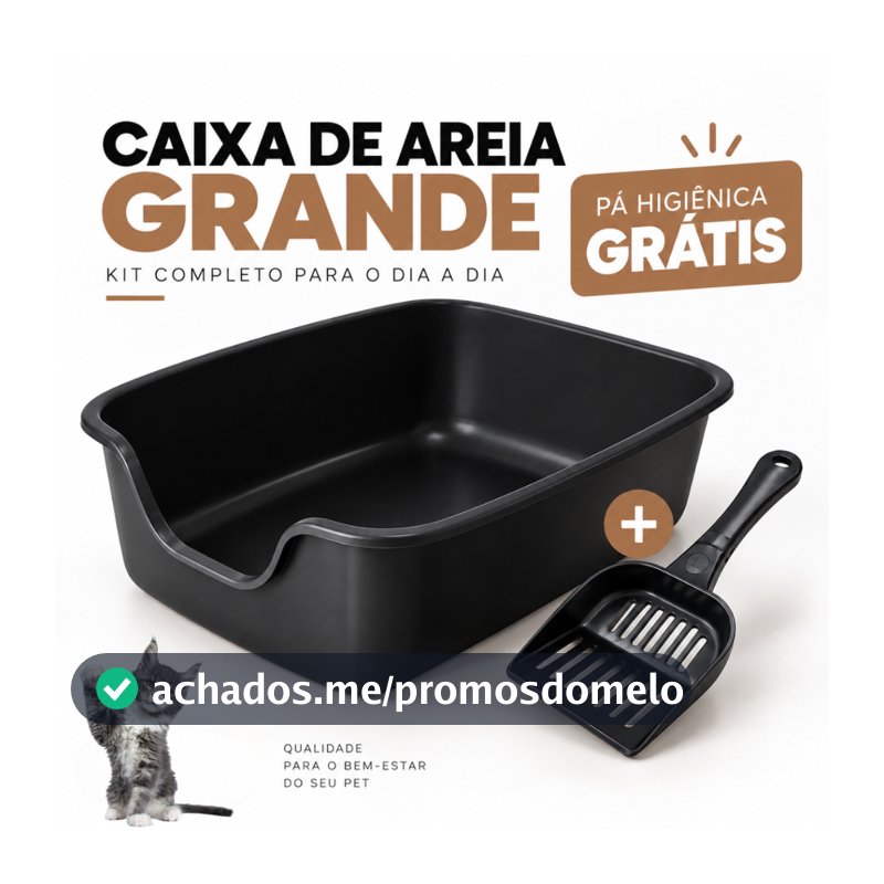 Caixa de Areia Gatos Grande 67x53x20 Com Pá Higiênica