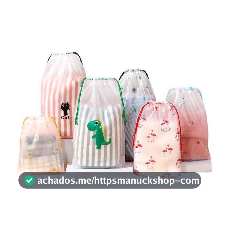 Kit 5 Sacos Organizador Mala Bolsa Maternidade Reutilizáveis Viagem Presente Multiuso