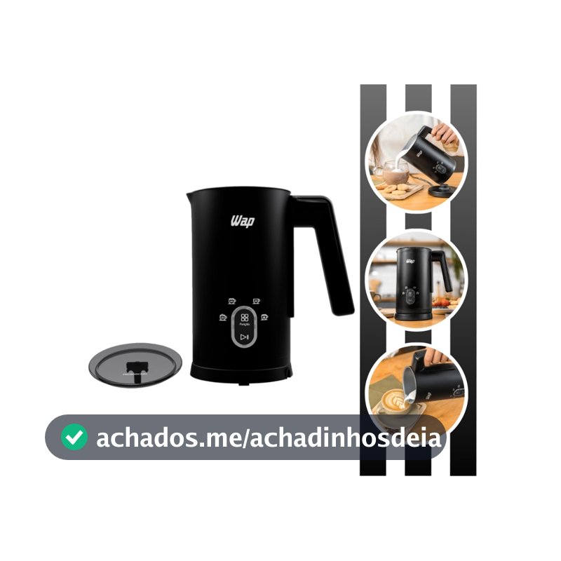 Espumador De Leite Prosdócimo WE300 Potência de 450W 4 Em 1 Com Base Aquecedora Batedor Com Imã Wap