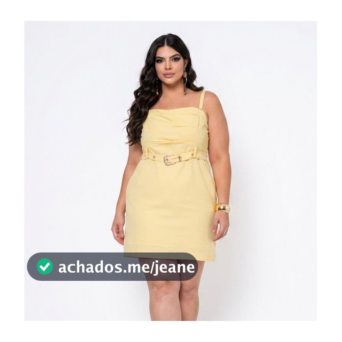 Vestido Gabi alfaiataria plus size com cinto e fivela social casamento formatura moda feminina