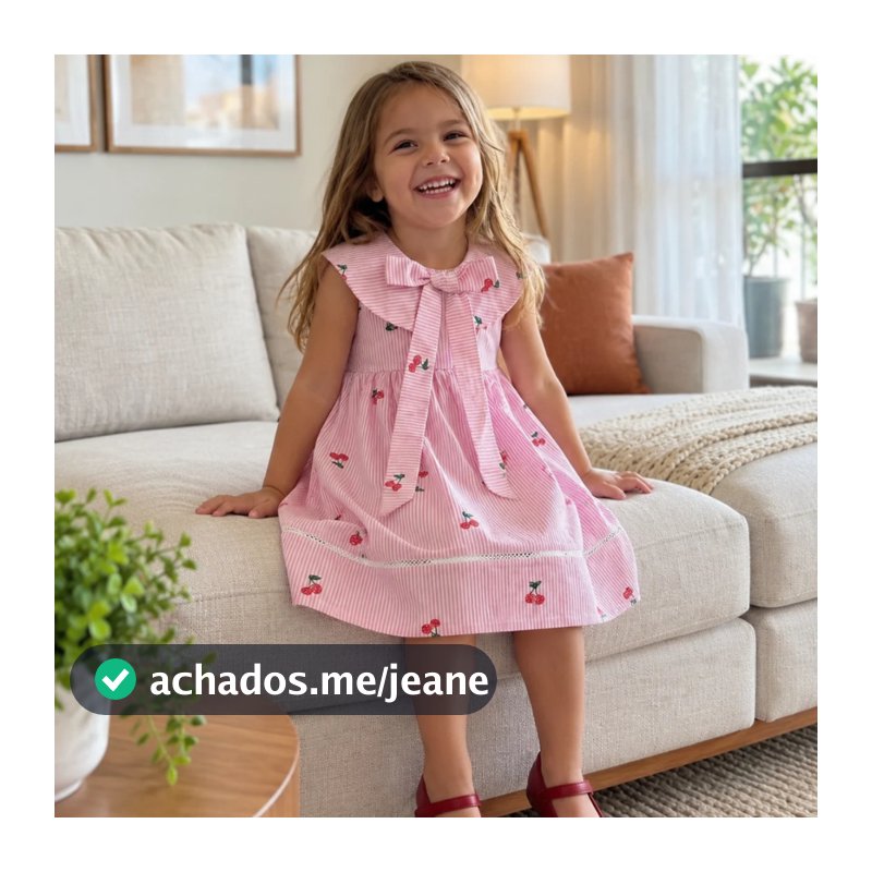 Vestido Infantil Menina Rosa