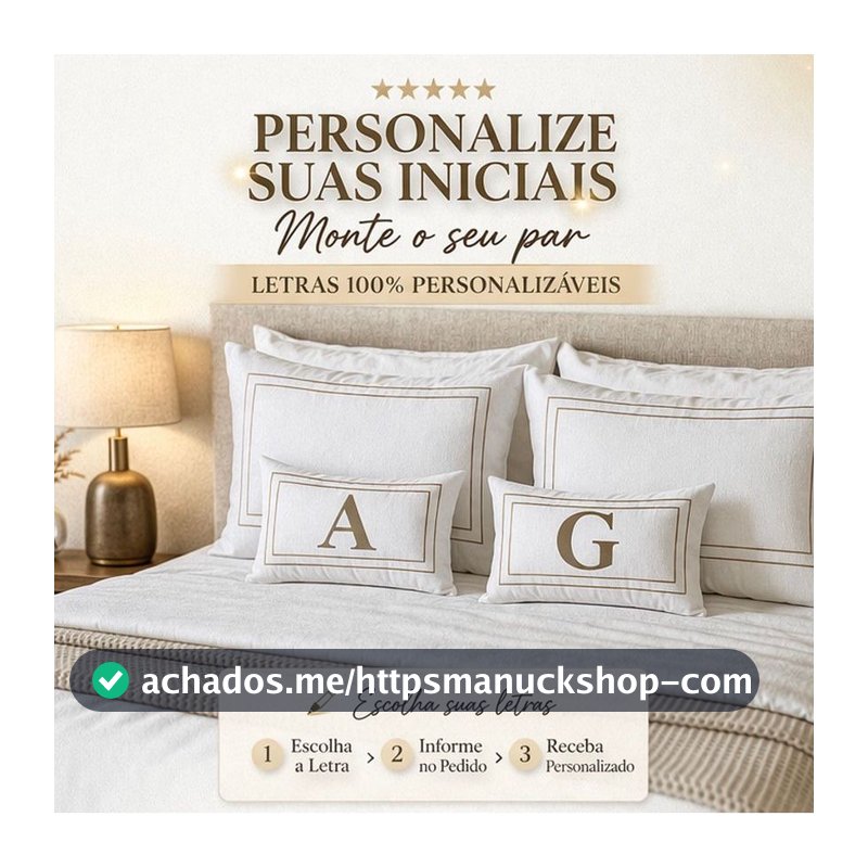 Kit 2 Baguetes Almofadas Suede Decorativas Personalizada Com Ziper