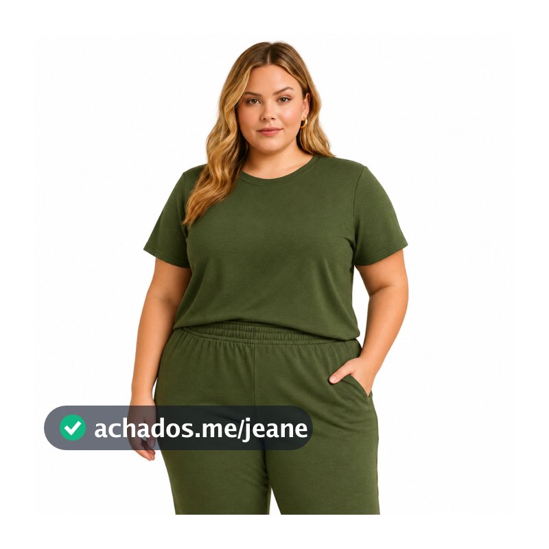 Conjunto Feminino Plus Size Calça e Blusa Confortável Diversas Cores
